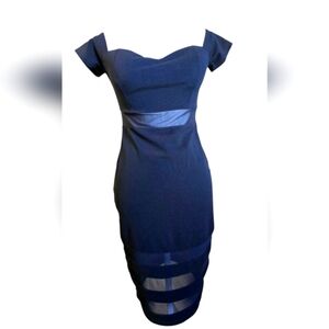 J For Justify Elegant Black Padded Dress